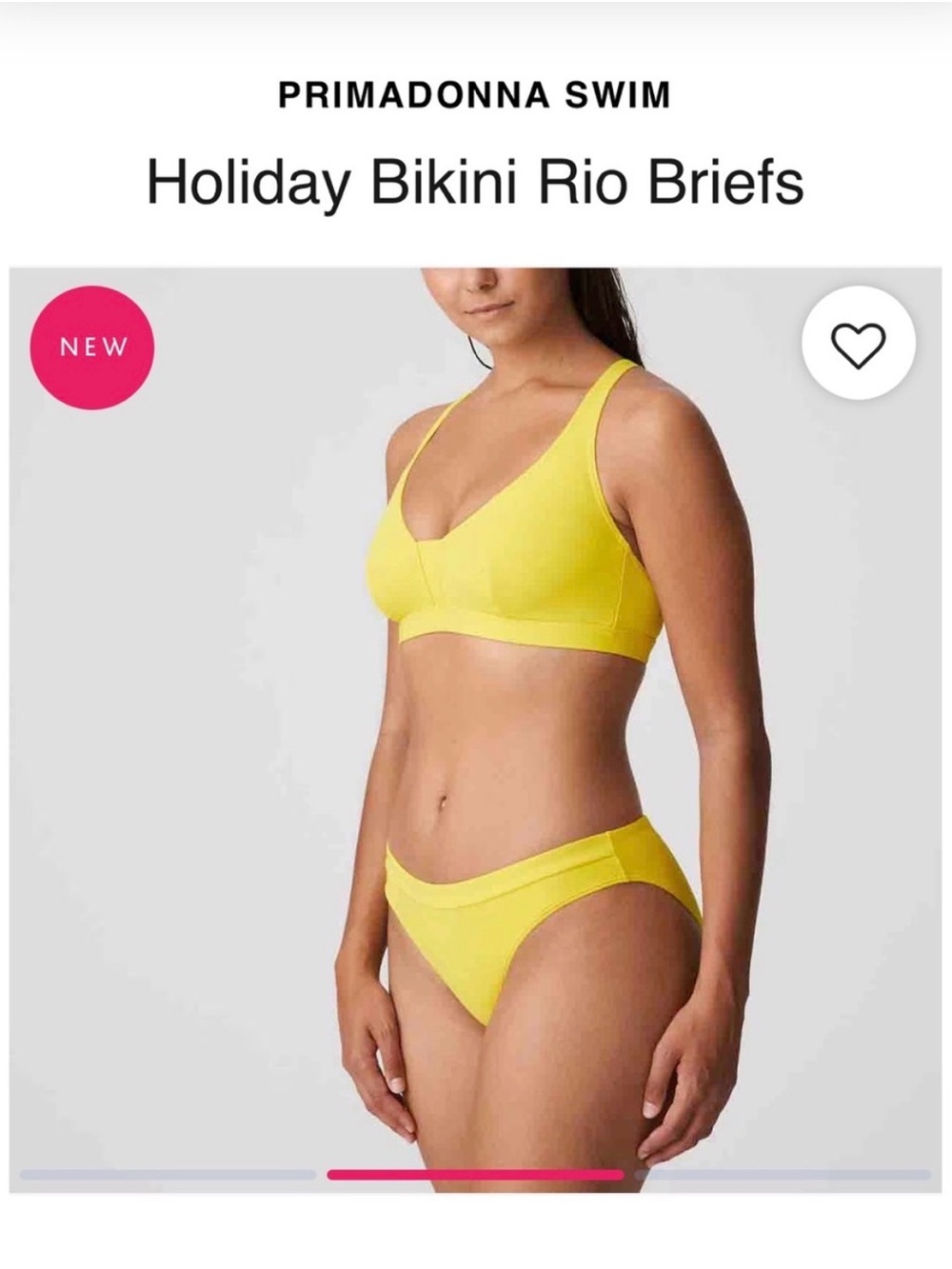Prima Donna Yellow Holiday Bikini Rio Briefs